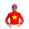 RED, YELLOW STAR, NAVY SLEEVES, GOLD STARS, Pink cap