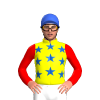 YELLOW, DENIM STARS, RED SLEEVES, Royal Blue cap