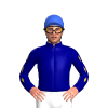 NAVY, GOLD DIAMOND HOOP, DIAMOND STRIPE SLEEVES, Royal Blue cap
