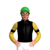 BLACK, GOLD FIVE STARS, GOLD SLEEVES, BLACK ARMBANDS, Green cap