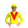 YELLOW, RED VEE, Yellow cap