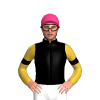 BLACK, GOLD FIVE STARS, GOLD SLEEVES, BLACK ARMBANDS, Pink cap