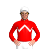 RED,WHITE ZIGZAG CHEVRON, WHITE CAP