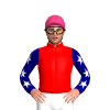 RED, WHITE FIVE STARS, NAVY SLEEVES, WHITE STARS, Pink cap