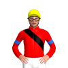 RED, BLACK RIGHT SASH, RED SLEEVES, BLUE ARMBANDS, Yellow cap