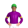 PURPLE, GOLD FIVE STARS, ARMBAND, Green cap