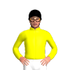 YELLOW, Black cap