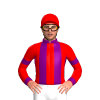 RED,PURPLE STRIPES,RED SLEEVES,PURPLE ARMBANDS,CUFFS, COLLAR