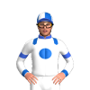 WHITE, DENIM EPAULETTES, DISC, WHITE SLEEVES, DENIM ARMBAND, CUFF, QUARTERS CAP, PEAK EPAULETTES,ROYAL BLUE DISC,WHITE SLEEVES,ROYAL BLUE ARMBANDS,ROYAL BLUE CUFFS,CAP,WHITE QUARTERS, ROYAL BLUE COLLAR