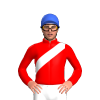 Red, White Sash, Royal Blue Cap