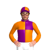 Purple And Orange Quarters, Orange Sleeves, Quartered Cap