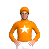 Orange, White Star