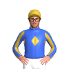 Royal Blue, Gold Diamond Band, Diamond Striped Sleeves, Gold Cap