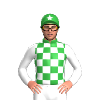 Bottle Green, White Checks, White Sleeves, Bottle Green Cap, White Star