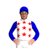 WHITE,RED STARS,MEDIUM BLUE SLEEVES,CAP