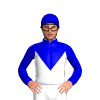 WHITE,MEDIUM BLUE BIB,SLEEVES,CAP , COLLAR