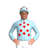 LIGHT BLUE,RED SPOTS,SPOTS CAP