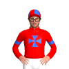 Red, Royal Blue Maltese Cross, Armbands And Quartered Cap