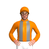 Orange, Grey Stripes