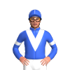 Royal Blue, White Vee And Armbands, Seams Cap