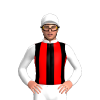 White, Red And Black Stripes