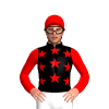 Black, Red Stars, Sleeves And Cap