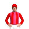 Pink, Red Stripes, Sleeves And Cap