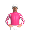 Pink, White Checked Sleeves, White Cap