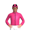 Pink, Black Seams, Striped Cap