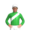 Green, White Sash And Cap