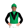 Emerald Green, Black Vee, Armbands And Pom Pom