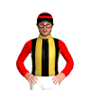 Gold And Black Stripes, Red Cross On Sleeves, Hooped Cap