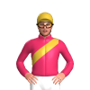 Cerise, Gold Sash And Cap