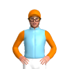 Sky Blue, White And Purple Adrenaline Logo, Orange Sleeves And Cap With Purple Adrenaline logo