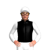 Black, White EM Motif, Spades Sleeves And Star Cap