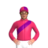 Cerise, Purple Sash, Quartered Cap