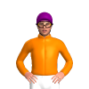 Orange, Purple Cap