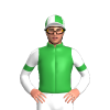 Green, White Diamond And Sleeves, Green Armbands, Quartered Cap