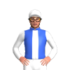 Royal Blue, White Stripe, Sleeves And Cap