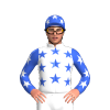 White, Royal Blue Stars, Royal Blue And White Stars Sleeves And Cap