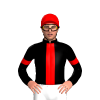 Black, Red Stripe, Armbands And Cap