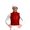 MAROON, SILVER FIVE STARS,WHITE SLEEVES,CAP