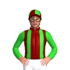 MAROON,LIME GREEN BRACES,SLEEVES, QUARTERS CAP