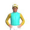 TURQUOISE, WHITE FIVE DIAMONDS, GOLD SLEEVES, WHITE DIAMOND ARMBAND, DIAMONDS CAP