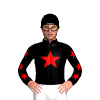 BLACK,RED STAR,STARS SLEEVES
