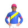 ROYAL BLUE, YELLOW SASH, PINK ARMBAND & CAP