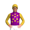 Purple, Gold Spots, Sleeves And Cap