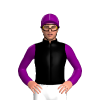 Black, Queensferry Racing Logo, Purple Sleeves And Cap With Silver Seams