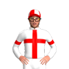 White, Red Cross And Armbands, White And Red Cross Cap