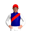 Navy Blue, Red Sash, White Sleeves, Red Cap